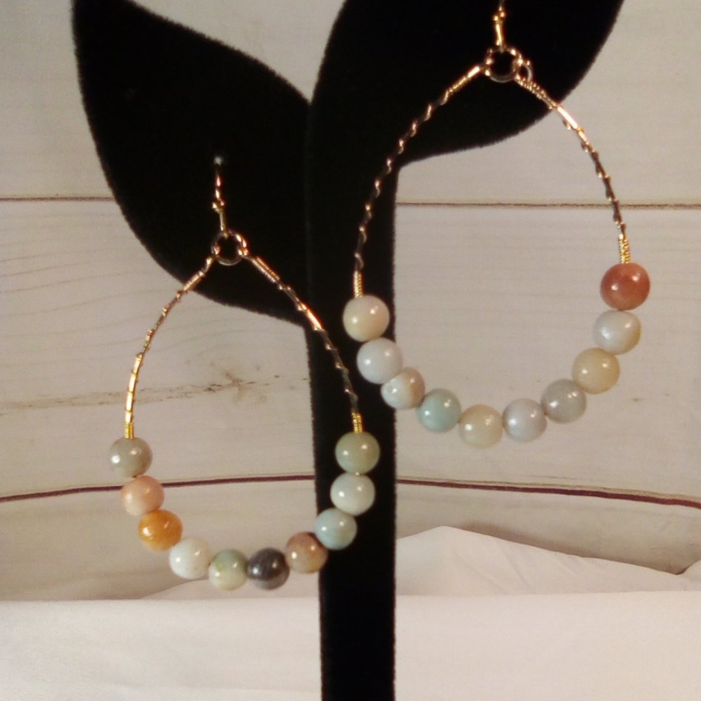 Multi Gem Stone Earrings